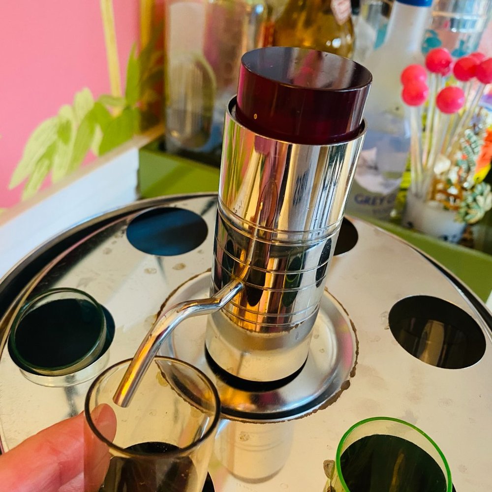 50s Retro Rare, & RAD Silver Dome Drink Dispenser - Picture 14 of 16